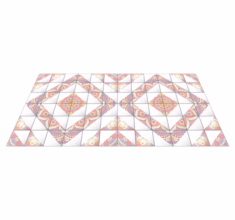 Alfombra vinílica hidráulica mosaico mandala - TenVinilo