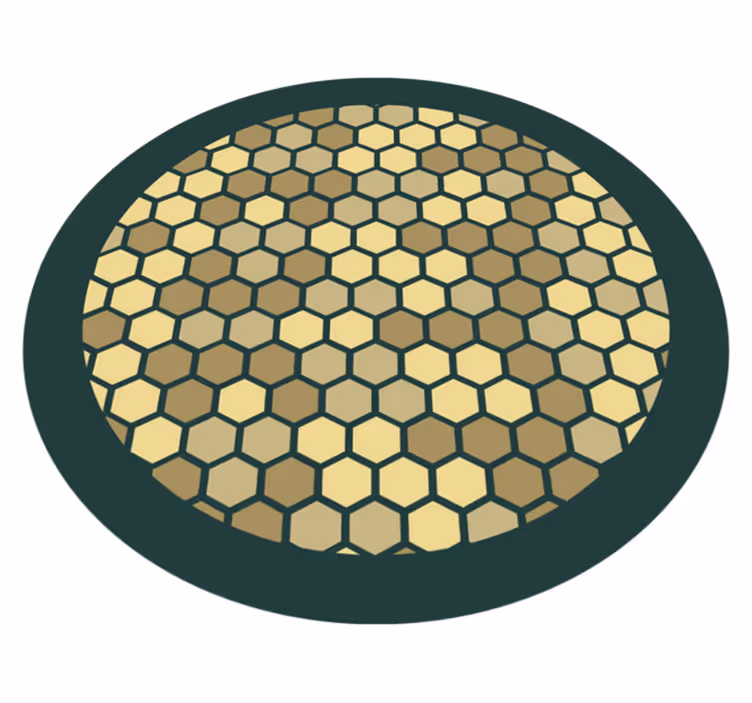 Alfombra de vinilo geométrica panal geométrico - TenVinilo