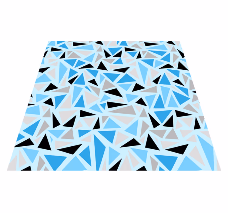 Alfombra de vinilo geométrica patrón triangular abstracto - TenVinilo
