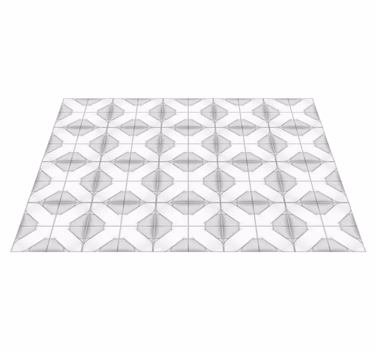Alfombra de vinilo geométrica simetría cubista - TenVinilo