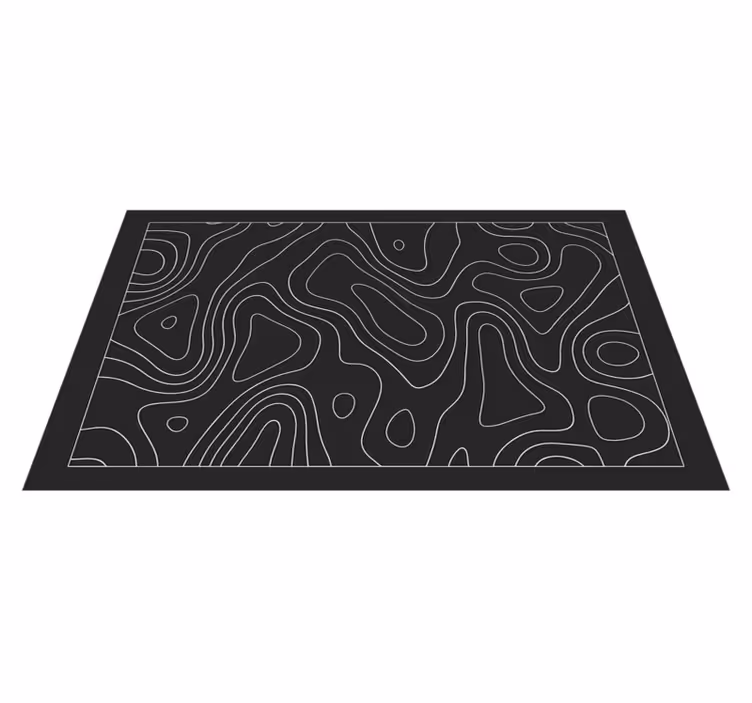 Alfombra de vinilo geométrica contornos abstractos - TenVinilo