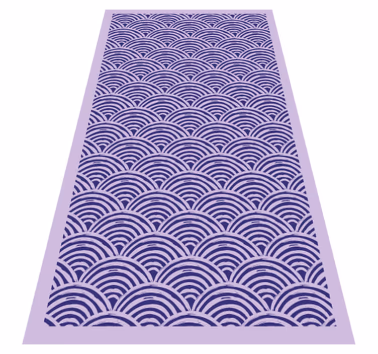 Alfombra de vinilo geométrica patrón de línea ondulada - TenVinilo