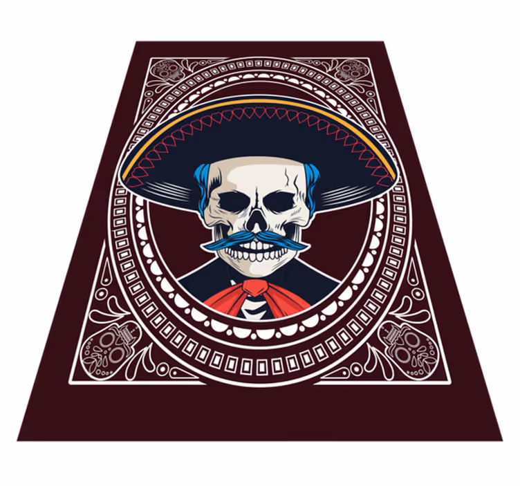 Alfombra vinílica Halloween dia de los muertos - TenVinilo