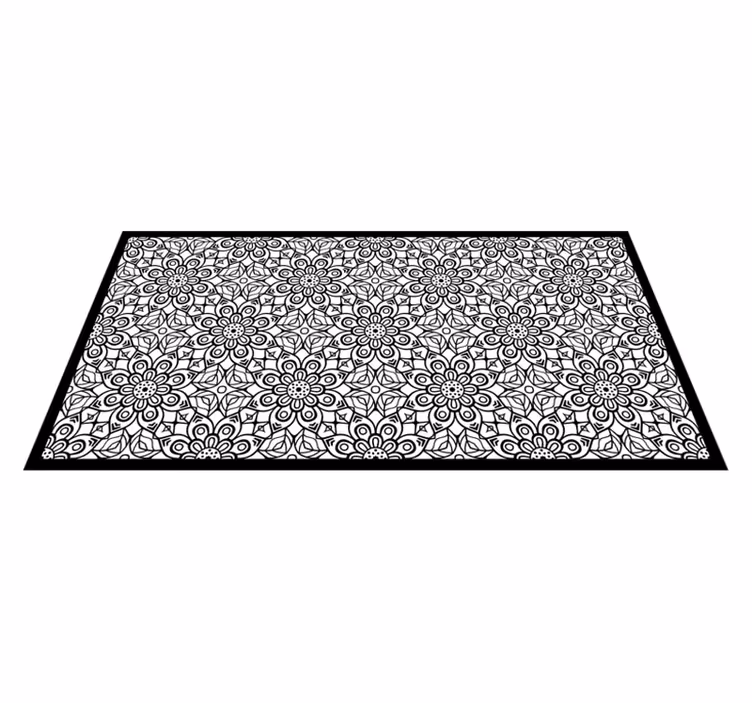 Alfombra de vinilo geométrica mandalas intrincados - TenVinilo