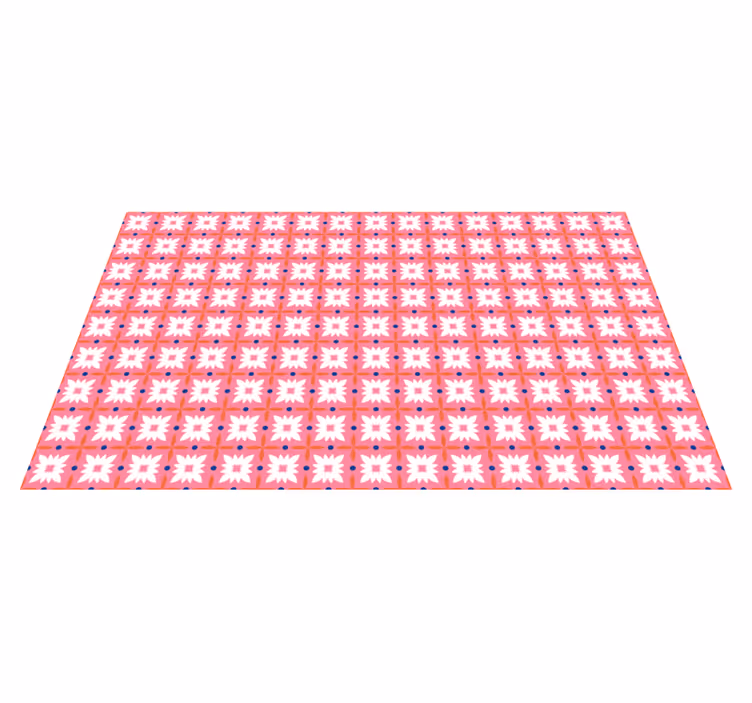 Alfombra vinílica flores superficie de patrón floral - TenVinilo
