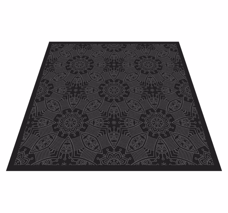 Alfombra vinílica mandala patrones intrincados de mandala - TenVinilo