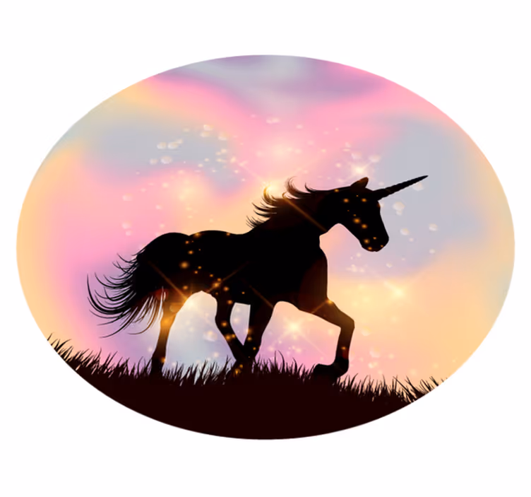 Alfombra vinílica animales unicornio galáctico - TenVinilo