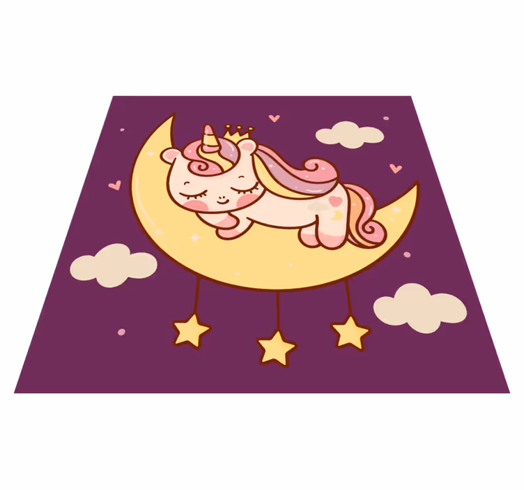 Alfombra de vinilo infantil unicornio dormido - TenVinilo