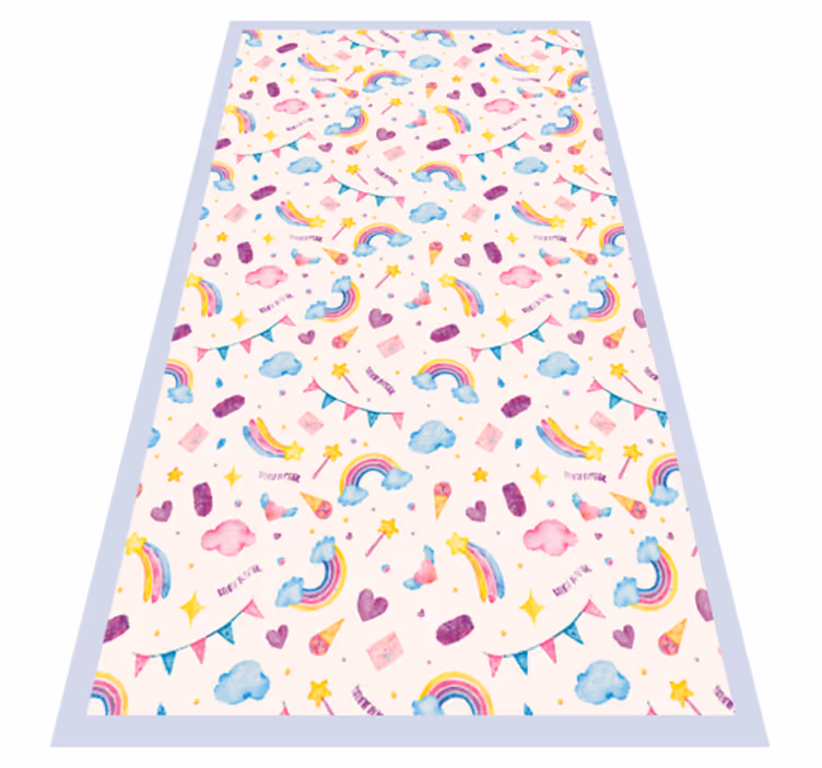 Alfombra de vinilo infantil imágenes infantiles caprichosas - TenVinilo