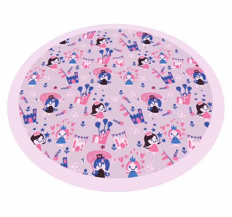 Alfombra de vinilo infantil aro de cuento de hadas - TenVinilo