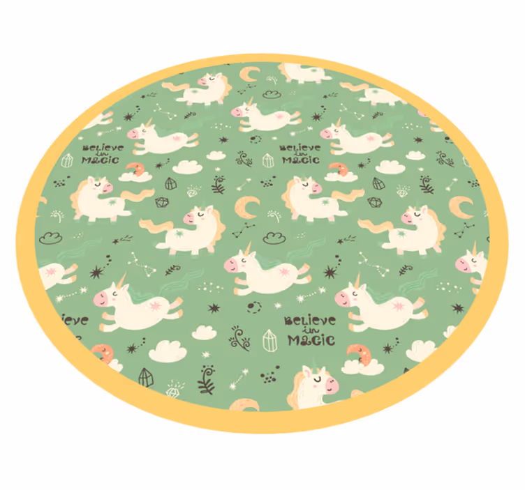 Alfombra de vinilo infantil unicornios magicos - TenVinilo
