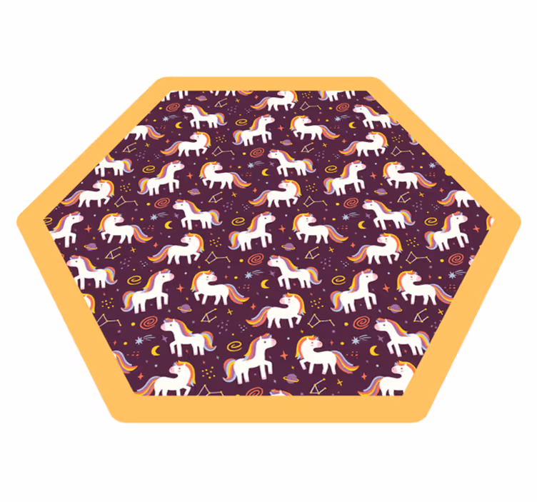 Alfombra de vinilo infantil zona de juego unicornio - TenVinilo