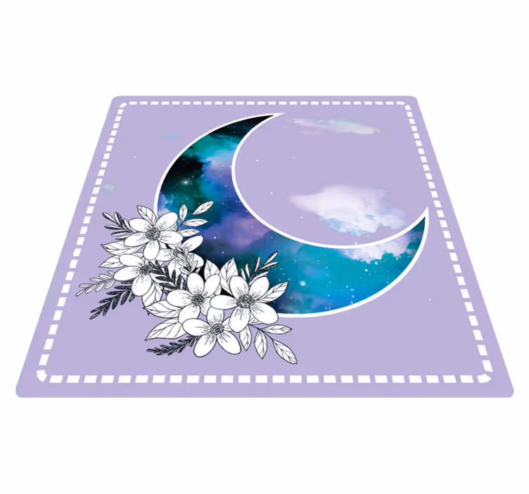 Alfombra vinílica flores flores celestiales - TenVinilo