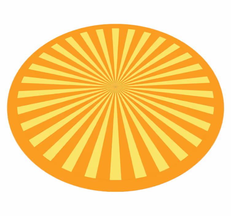 Alfombra vinílica rayas matriz circular de rayos de sol - TenVinilo