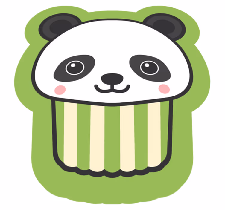 Alfombra vinílica bebé diseño de cachorro de panda - TenVinilo