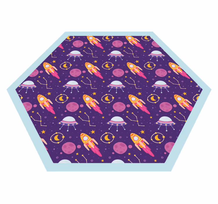 Alfombra de vinilo infantil parque infantil espacial - TenVinilo