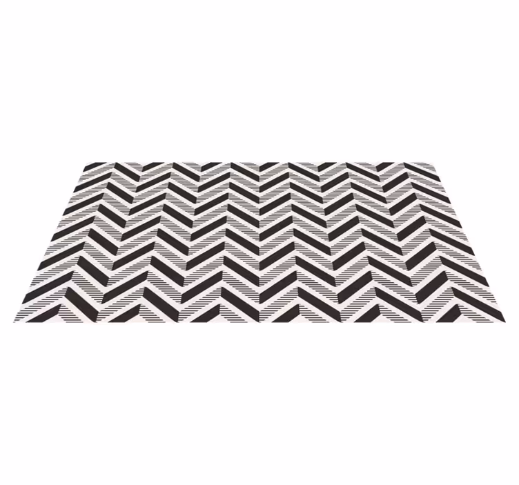 Alfombra de vinilo geométrica intriga de chevron - TenVinilo