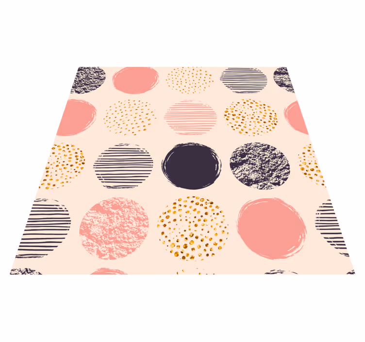 Alfombra de vinilo geométrica conjunto de lunares - TenVinilo