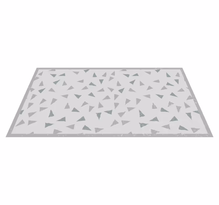 Alfombra de vinilo geométrica componentes triangulares - TenVinilo