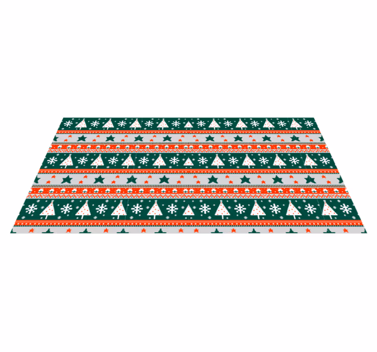 Alfombra vinílica navidad patrón festivo - TenVinilo