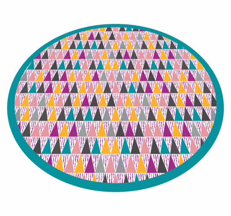 Alfombra de vinilo geométrica patrones triangulares - TenVinilo