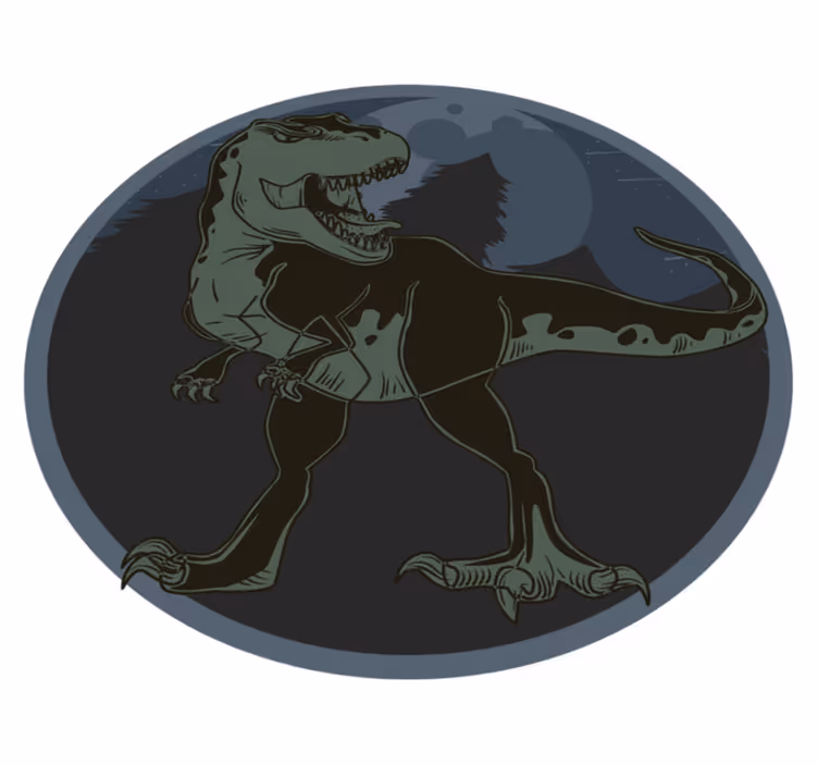 Alfombra vinílica animales ilustración de dinosaurio - TenVinilo