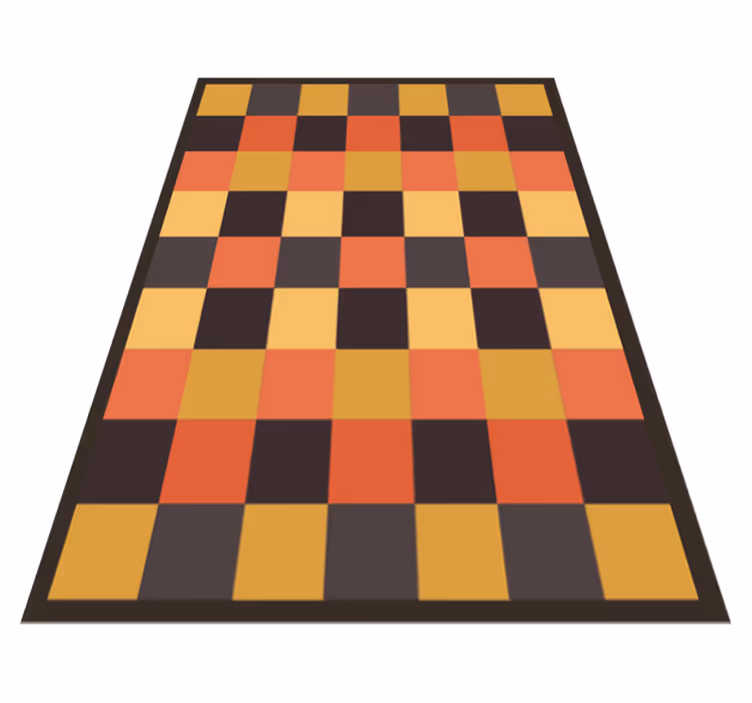 Alfombra de vinilo geométrica tablero de ajedrez geométrico - TenVinilo