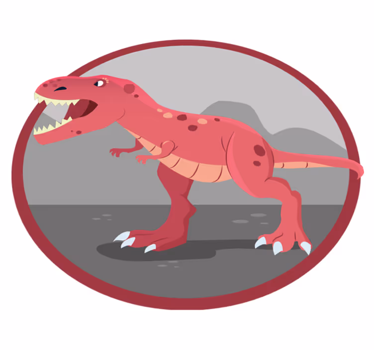 Alfombra de vinilo infantil tiempo de juego de dinosaurios - TenVinilo