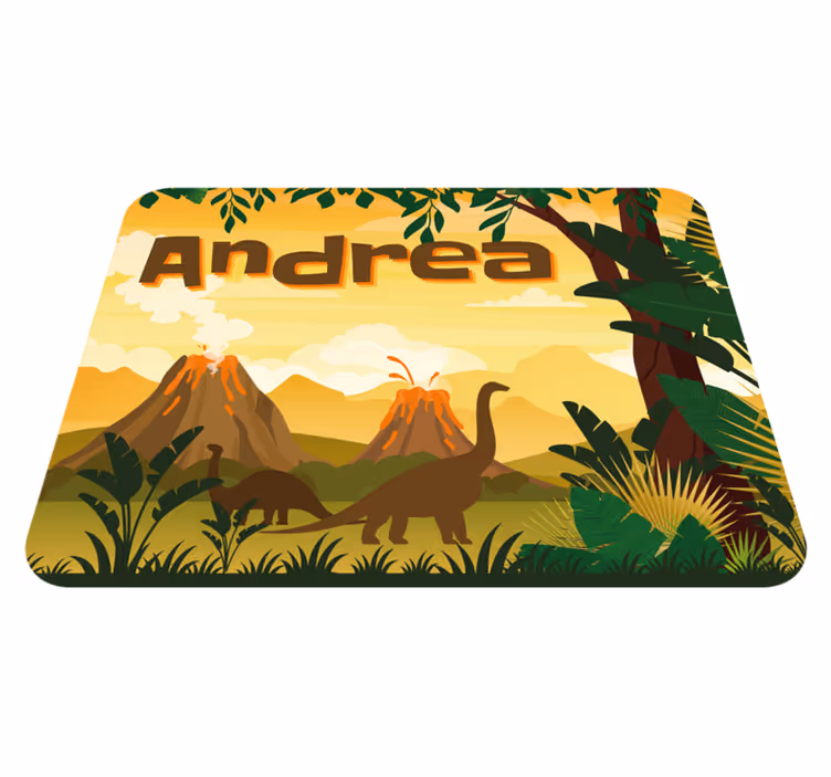 Alfombra vinílica personalizable paisaje jurásico - TenVinilo
