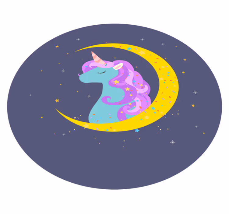 Alfombra de vinilo infantil imaginería de unicornio - TenVinilo
