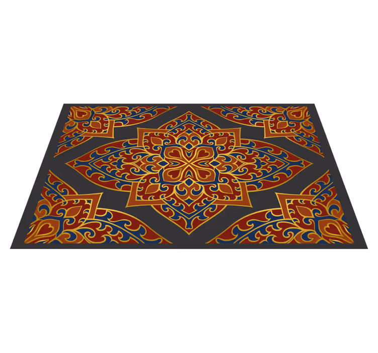 Alfombra vinílica mandala diseño mandala ornamental - TenVinilo