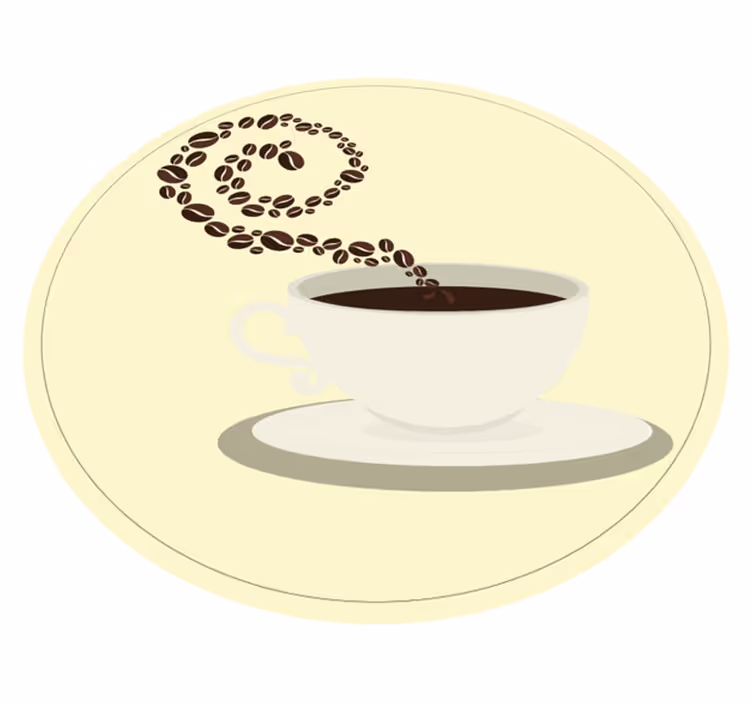 Alfombra vinílica cocina imágenes de aroma de café - TenVinilo