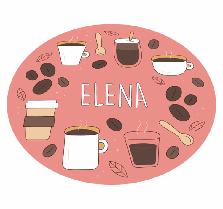 Alfombra vinílica personalizable cafeína personalizada - TenVinilo