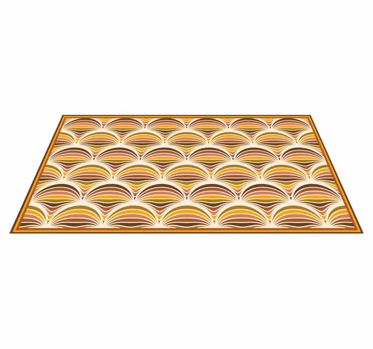 Alfombra de vinilo geométrica patrón de remolino retro - TenVinilo