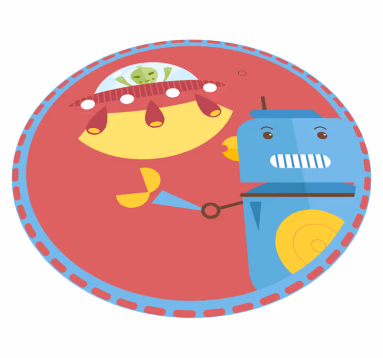 Alfombra de vinilo infantil juego de robot submarino - TenVinilo