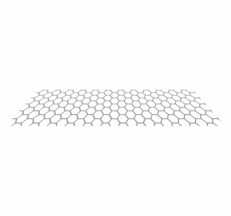 Alfombra vinilo cocina Azulejos hexagonales blancos - TenVinilo