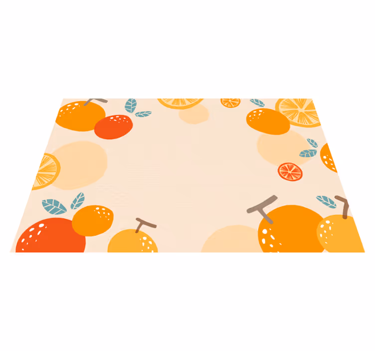 Alfombra vinilo cocina Naranja - TenVinilo