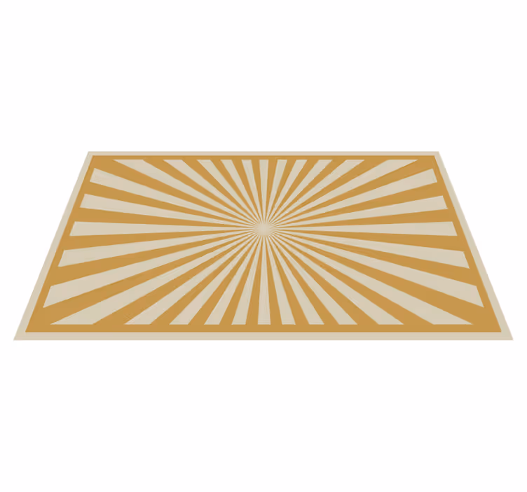 Alfombra de vinilo geométrica patrón de explosión radiante - TenVinilo