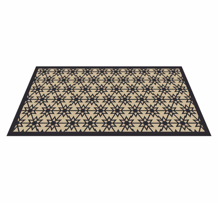 Alfombras vinílicas modernas Diseño de estrellas y diamantes - TenVinilo