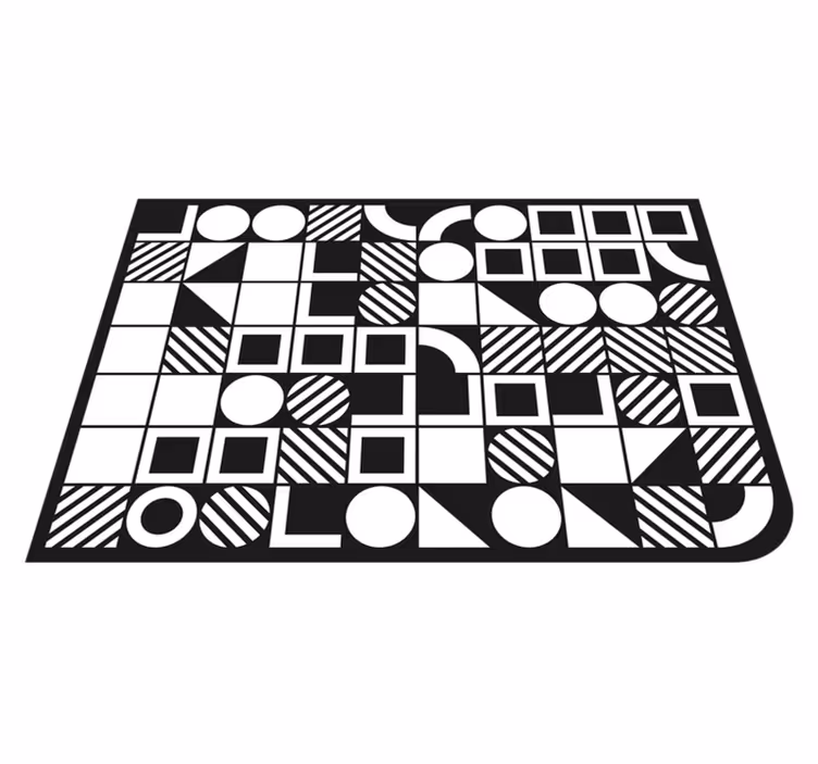 Alfombra de vinilo geométrica equilibrio de formas - TenVinilo