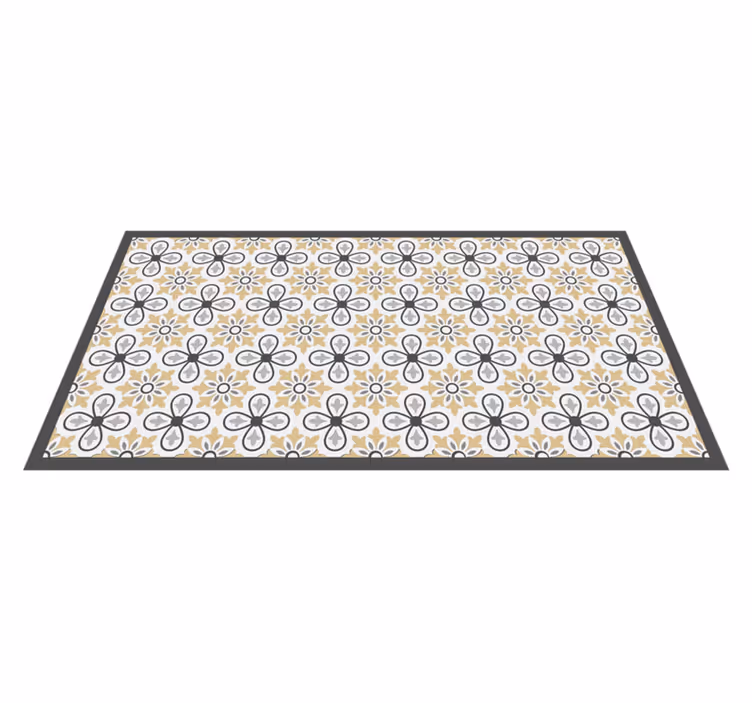 Alfombra de vinilo geométrica armonía geométrica floral - TenVinilo