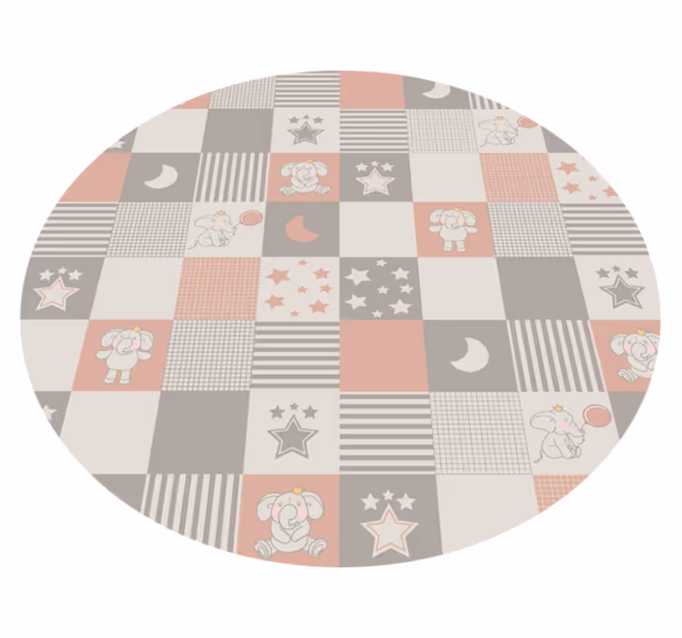 Alfombra de vinilo infantil mosaico de niños - TenVinilo