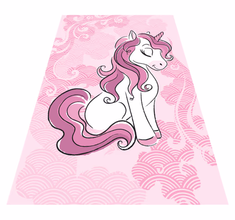 Alfombra de vinilo infantil unicornio encantado - TenVinilo