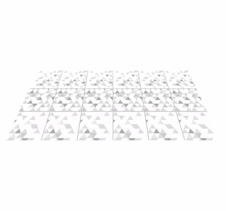 Alfombra de vinilo geométrica motivos triangulares grises - TenVinilo