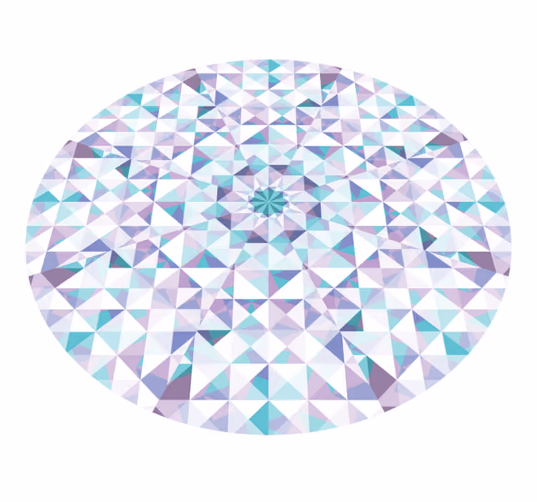 Alfombra de vinilo geométrica caleidoscopio geométrico - TenVinilo