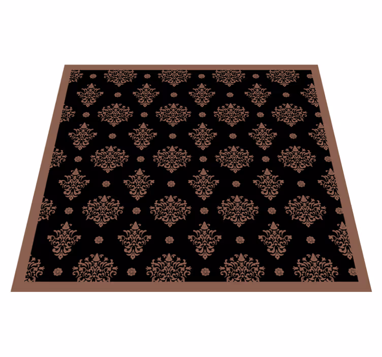 Alfombra vinílica flores ornamentales florales - TenVinilo