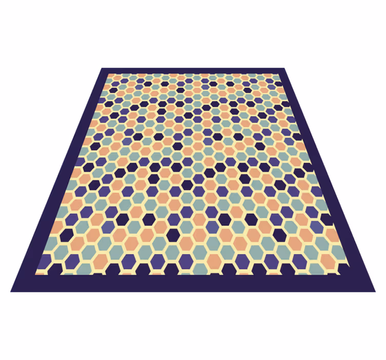 Alfombra de vinilo geométrica mosaico hexagonal - TenVinilo