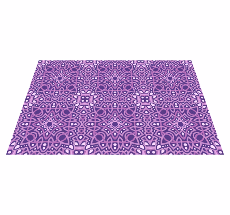 Alfombra vinílica mandala hidráulica lila - TenVinilo