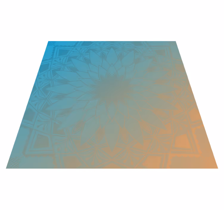 Alfombra vinílica mandala Mandala de tonos azules - TenVinilo
