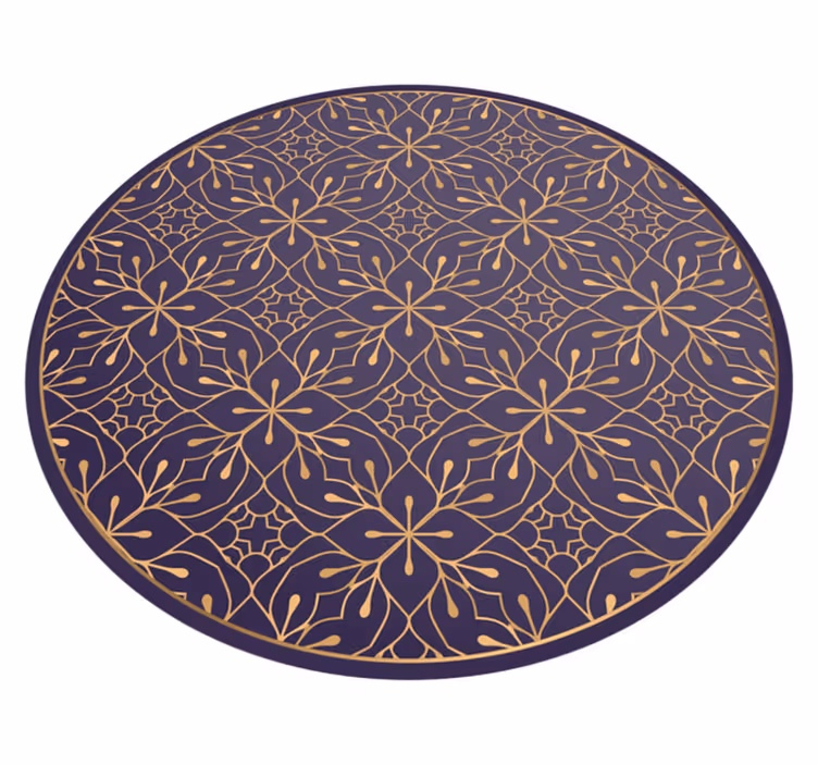 Alfombra vinílica mandala mandala floral elegancia - TenVinilo